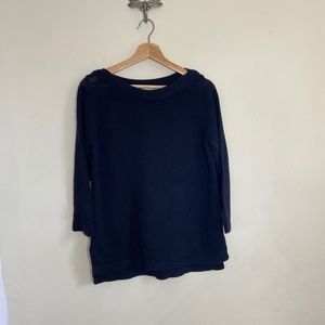 Boden Navy US 10 Boat Neck 3/4 Sleeve Sweater